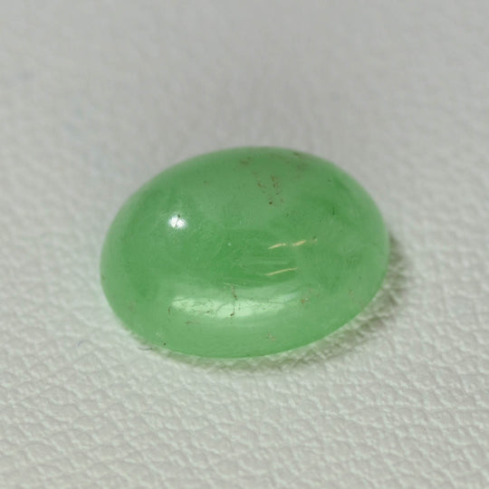 3.92ct Tsavorite Green Garnet (YAG) Oval Cabochon 10x8 mm Lab Created Stone