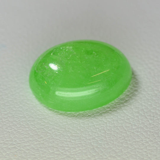 16.35ct Tsavorite Green Garnet (YAG) Oval Cabochon 16x12 mm Lab Created Stone