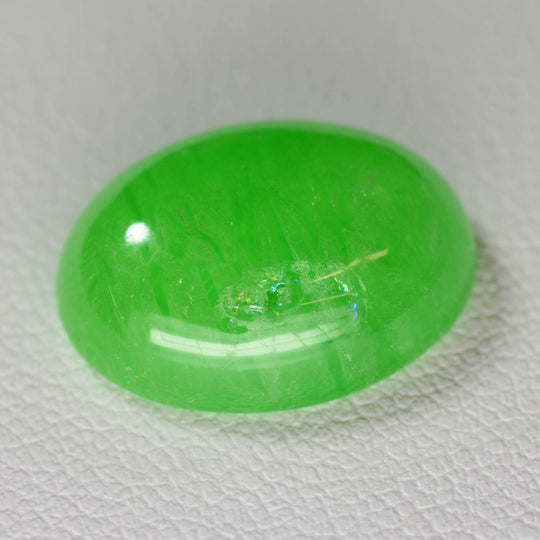 14.76ct Tsavorite Green Garnet (YAG) Oval Cabochon 15.5x12 mm Lab Created Stone
