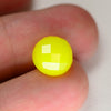 6.98ct Recrystallized Neon Yellow Garnet (YAG) Round Cabochon 10 mm Lab Grown