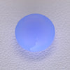 3.1ct Blue Opaque Quartz Round Cabochon 10 mm Chalcedony Lab Created Stone