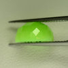 9.53ct Milky Green Cubic Zirconia Round Cabochon 10 mm Checker Lab Created