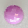 40.86ct Milky Pink Cubic Zirconia Round Cabochon 17.5 mm Checker Lab Created