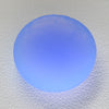 12.3ct Blue Opaque Quartz Round Cabochon 17.5 mm Chalcedony Lab Created Stone