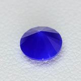 1.03-1.06ct 1pc Blue Sapphire (Flame Fusion) Round 6x6 Lab Created