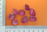 20.5gr Recrystallized Rubellite Color Sapphire Lab Created Faceting Rough