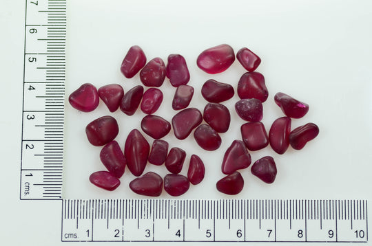 28.7gr Recrystallized Ruby Red Color Sapphire Lab Created Faceting Rough