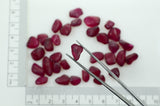 28.7gr Recrystallized Ruby Red Color Sapphire Lab Created Faceting Rough