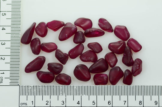 30.2gr Recrystallized Ruby Red Color Sapphire Lab Created Faceting Rough