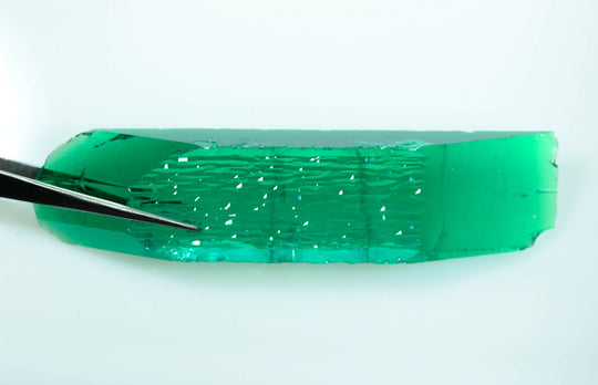 199ct Created Colombian Emerald with inclusions Faceting Rough Stone