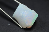 5.7gr Non-Resin White Translucent Opal with Yellow Fire Lab Created Rough Stone