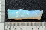 25.9gr Non-Resin White Translucent Opal with Green Fire Lab Created Rough Stone