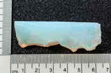 25.9gr Non-Resin White Translucent Opal with Green Fire Lab Created Rough Stone