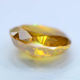 3.68ct Recrystallized Rutile Radiant Yellow Oval 10x8 mm Lab Created Stone