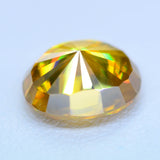 3.68ct Recrystallized Rutile Radiant Yellow Oval 10x8 mm Lab Created Stone