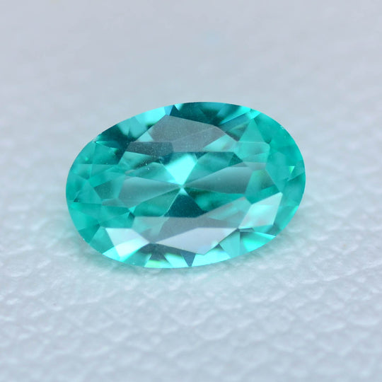 0.5-0.6ct 1pcs Oval 6x4 mm Recrystallized Paraiba Blue Garnet (YAG) Lab Created