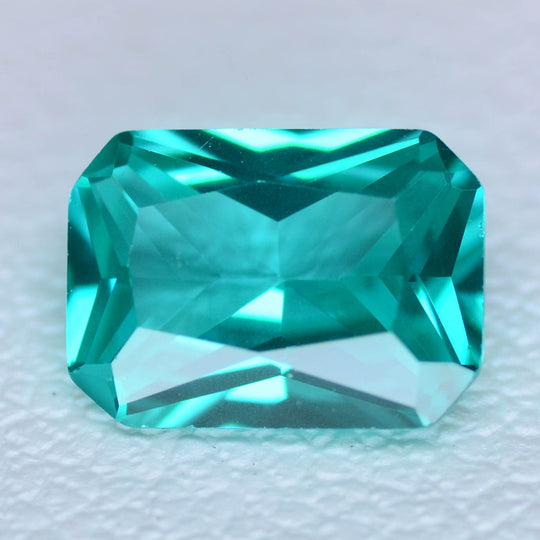 1.2-1.3ct 1p Octagon 7x5 mm Recrystallized Paraiba Blue Garnet (YAG) Lab Created