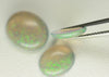 6.04ct 3pcs Set Non-Resin Brown Opal with Yellow Fire Oval Cabochon Lab Created