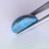 1.56ct Non-Resin Blue Opal with Green Fire Oval Cabochon 9x7 mm Lab Created