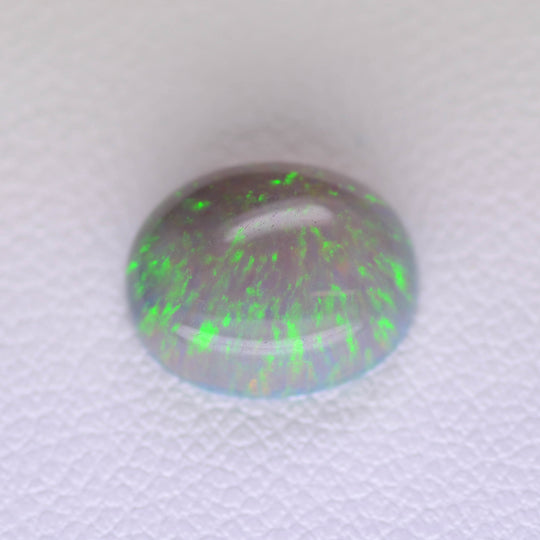 2.18ct Non-Resin Brown Opal with Green Fire Oval Cabochon 10x8 mm Lab Created