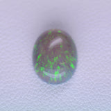 2.18ct Non-Resin Brown Opal with Green Fire Oval Cabochon 10x8 mm Lab Created