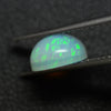 4.96ct 3pcs Set Non-Resin White Opal with Green Fire Cabochon 8 mm Lab Created