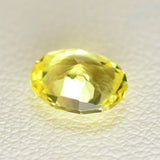 1.53ct Recrystallized Yellow Sapphire (Czochralski) Oval 8x6 Lab Created