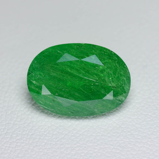 9.15ct Tsavorite Green Garnet (YAG) Oval 14x10 mm Lab Created Loose Stone
