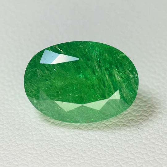 8.82ct Tsavorite Green Garnet (YAG) Oval 14x10 mm Lab Created Loose Stone