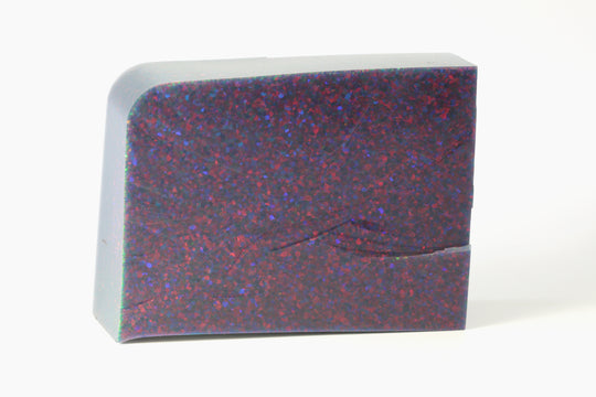 59-60gr 1pc Black Jelly Opal with Green Fire Resin 80% Lab Created Rough Stone