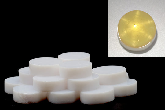 2.9-3.6gr 1pc White Star Sapphire #12 6 Rays Djeva Lab Created Faceting Rough