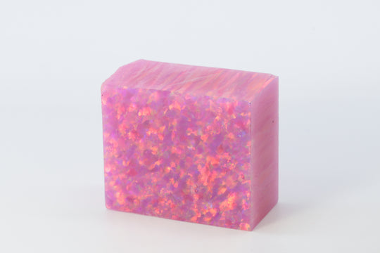 19-20gr 1pc Purple Jelly Opal with Red Fire Resin 15% Lab Created Faceting Rough Stone