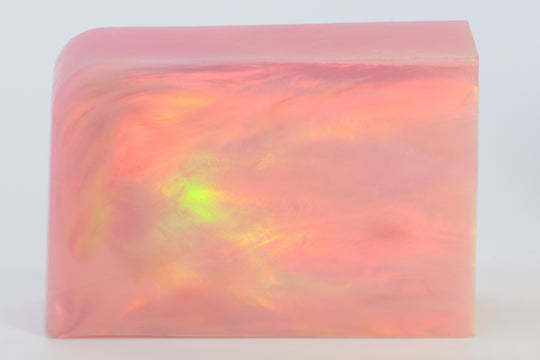 42-44gr 1pc Pink Aurora Rainbow Opal Resin 80% Lab Created Faceting Rough Stone