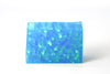 15-16gr 1pc Blue Jelly Opal with Green Fire Resin 15% Lab Created Faceting Rough Stone