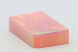 42-44gr 1pc Pink Aurora Rainbow Opal Resin 80% Lab Created Faceting Rough Stone
