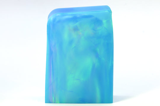 39-43gr 1pc Blue Aurora Rainbow Opal Resin 80% Lab Created Faceting Rough Stone