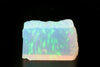 11.5gr Non-Resin White Jelly Opal with Green Fire Lab Created Rough Stone