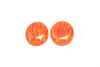 10.18ct 2pcs Orange Jelly Opal with Yellow Fire Cabochon 16x14mm Lab Created