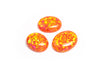 10.79ct 3pcs Set Orange Jelly Opal with Yellow Fire Cabochon 15x12mm Lab Created