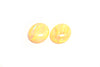 7.21ct 2pcs Pair Yellow Jelly Opal with Green Fire Cabochon 14x11mm Lab Created