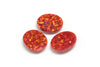 12.57ct 3pcs Set Red Jelly Opal with Orange Fire Cabochon 15x13mm Lab Created