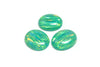 12.74ct 3pcs Set Green Jelly Opal with Green Fire Cabochon 15x12mm Lab Created