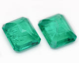 5.63ct pair Biron Hydrothermal Emerald Lab Created Loose Stone