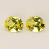6.13ct Pair 2pcs Yellow Sapphire Oval 10x8 Lab Created