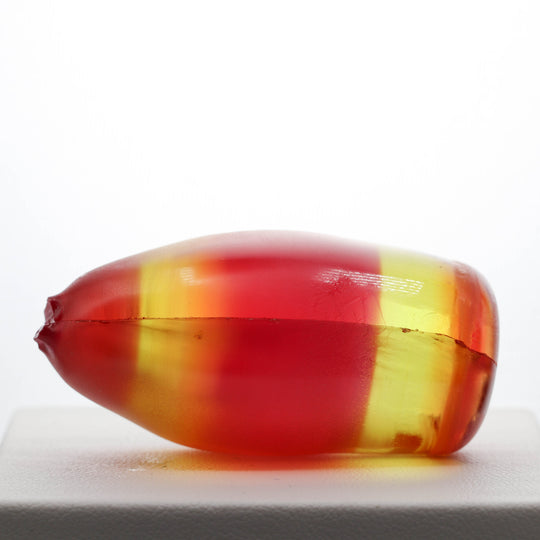 71gr Recrystallized Bi-Color Orange/Yellow Sapphire Lab Created Faceting Rough