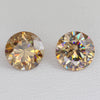 6.2ct 2pcs Yellow Strontium Titanate Pair Round 8mm Lab Created Loose Stone