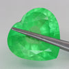 34.55ct Recrystallized Mint Green Sapphire Heart 20x20 Lab Created