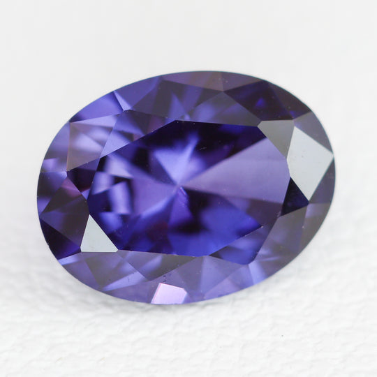 1.44-1.49ct 1pc Recrystallized Purple Sapphire Oval 8x6 Lab Created
