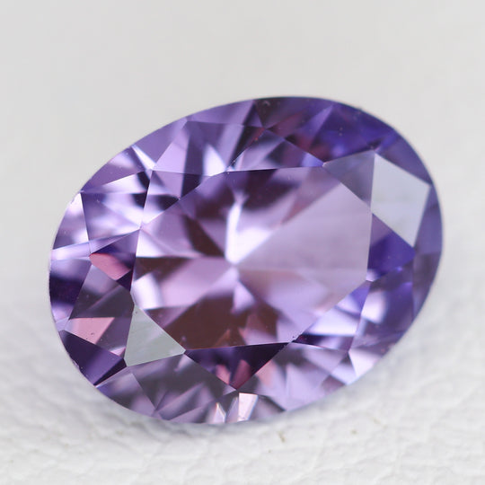 1.4-1.45ct 1pc Recrystallized Purple Sapphire Oval 8x6 Lab Created