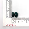 12.5ct  Pair Natural Dioptase Oval Cabochon Doublet